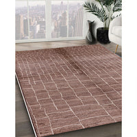 Mid-Century Modern Chestnut Brown Oriental Rug, urb723