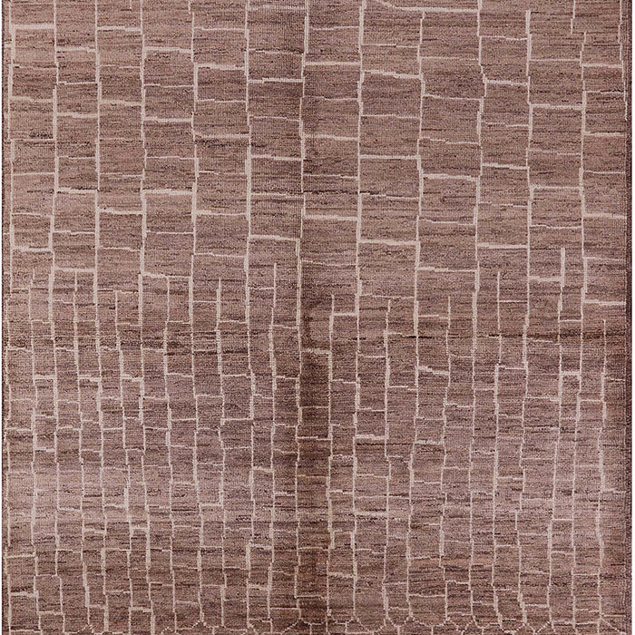 Mid-Century Modern Chestnut Brown Oriental Rug, urb723