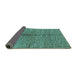 Sideview of Oriental Turquoise Industrial Rug, urb723turq