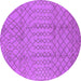 Round Oriental Purple Industrial Rug, urb724pur