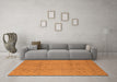 Machine Washable Oriental Orange Industrial Area Rugs in a Living Room, wshurb724org