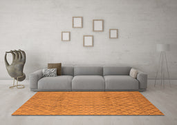 Machine Washable Oriental Orange Industrial Area Rugs in a Living Room, wshurb724org