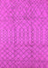 Machine Washable Oriental Pink Industrial Rug, wshurb724pnk