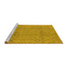 Sideview of Machine Washable Oriental Yellow Industrial Rug, wshurb724yw