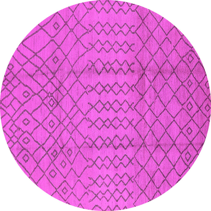 Round Oriental Pink Industrial Rug, urb724pnk