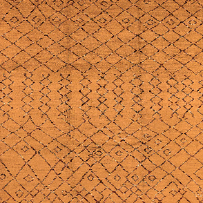 Square Oriental Orange Industrial Rug, urb724org