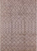 Mid-Century Modern Dark Almond Brown Oriental Rug, urb724