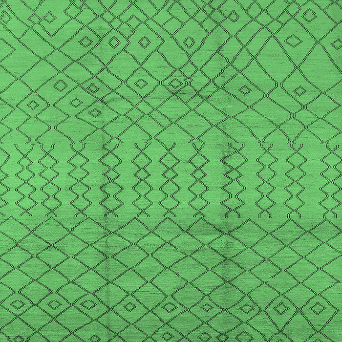 Square Oriental Emerald Green Industrial Rug, urb724emgrn