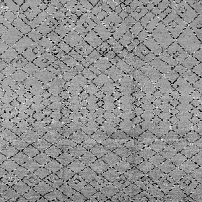 Square Machine Washable Oriental Gray Industrial Rug, wshurb724gry