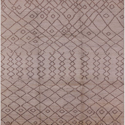 Square Machine Washable Industrial Modern Dark Almond Brown Rug, wshurb724