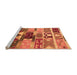 Sideview of Machine Washable Oriental Orange Industrial Area Rugs, wshurb725org