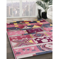 Mid-Century Modern Pink Oriental Rug, urb725