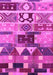 Machine Washable Oriental Pink Industrial Rug, wshurb725pnk