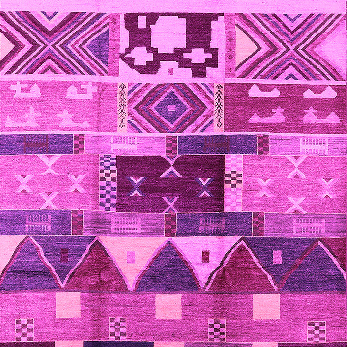 Machine Washable Oriental Pink Industrial Rug, wshurb725pnk