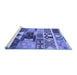 Sideview of Machine Washable Oriental Blue Industrial Rug, wshurb725blu