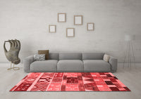 Machine Washable Oriental Red Industrial Rug, wshurb725red