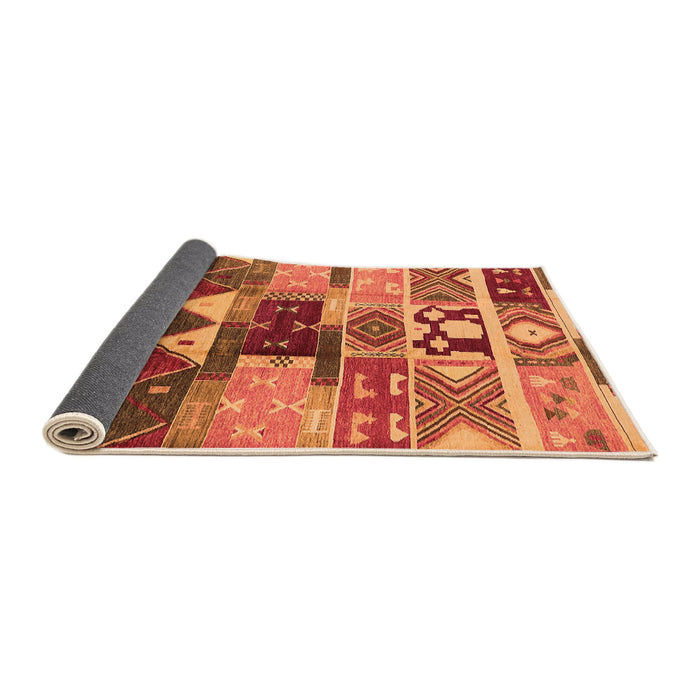 Sideview of Oriental Orange Industrial Rug, urb725org