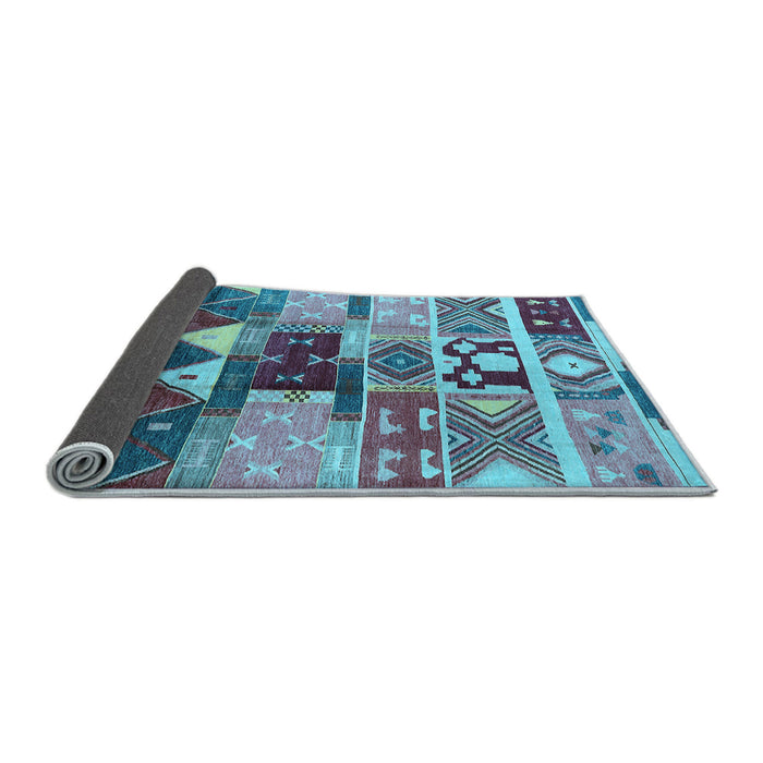 Sideview of Oriental Light Blue Industrial Rug, urb725lblu