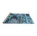 Sideview of Machine Washable Oriental Light Blue Industrial Rug, wshurb725lblu