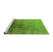 Sideview of Machine Washable Oriental Green Industrial Area Rugs, wshurb726grn
