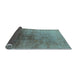 Sideview of Oriental Light Blue Industrial Rug, urb726lblu