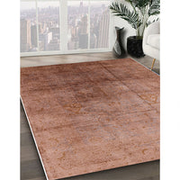 Mid-Century Modern Chestnut Red Oriental Rug, urb726