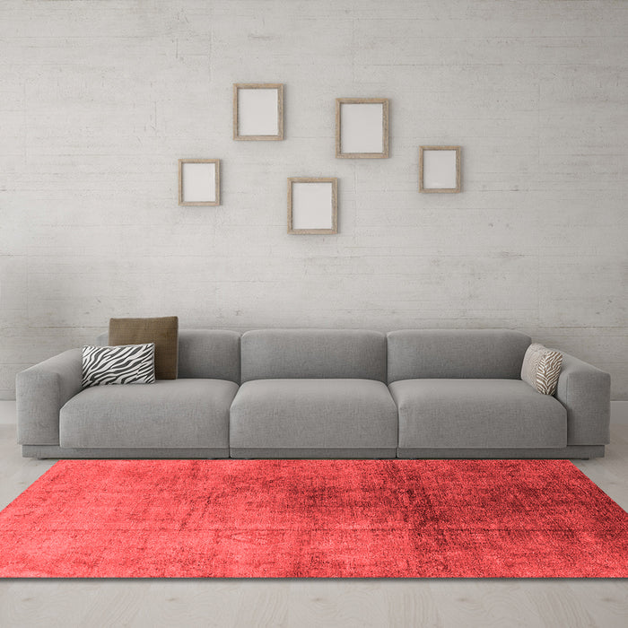 Industrial Red Washable Rugs