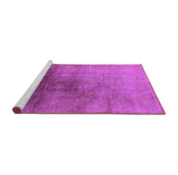 Sideview of Machine Washable Oriental Purple Industrial Area Rugs, wshurb726pur