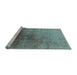 Sideview of Machine Washable Oriental Light Blue Industrial Rug, wshurb726lblu