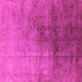 Square Machine Washable Oriental Pink Industrial Rug, wshurb726pnk