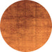 Round Oriental Orange Industrial Rug, urb726org