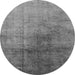 Round Oriental Gray Industrial Rug, urb726gry