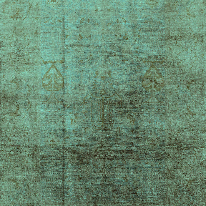 Machine Washable Oriental Turquoise Industrial Area Rugs, wshurb726turq