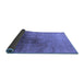 Sideview of Oriental Blue Industrial Rug, urb726blu