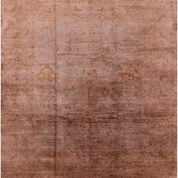 Square Machine Washable Industrial Modern Chestnut Red Rug, wshurb726