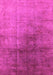 Machine Washable Oriental Pink Industrial Rug, wshurb726pnk