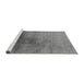 Sideview of Machine Washable Oriental Gray Industrial Rug, wshurb726gry