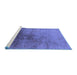 Sideview of Machine Washable Oriental Blue Industrial Rug, wshurb726blu