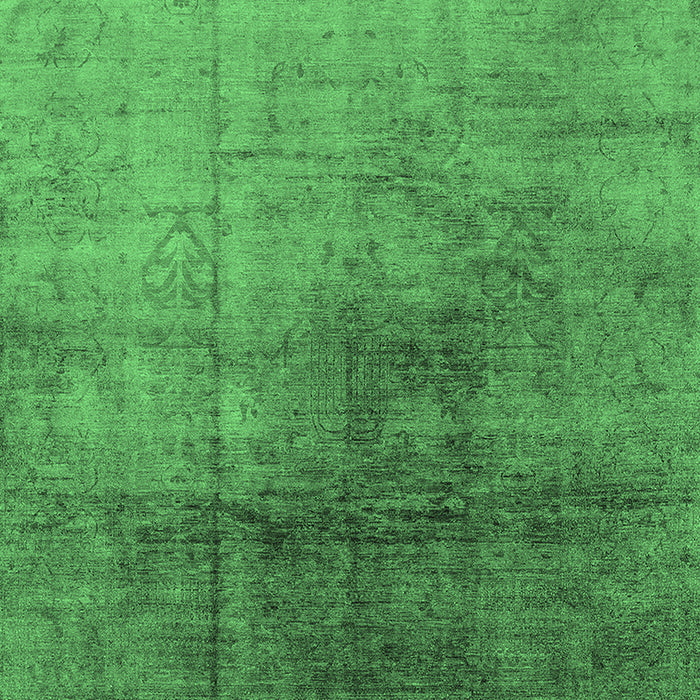 Machine Washable Oriental Emerald Green Industrial Area Rugs, wshurb726emgrn