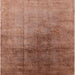 Square Mid-Century Modern Chestnut Red Oriental Rug, urb726