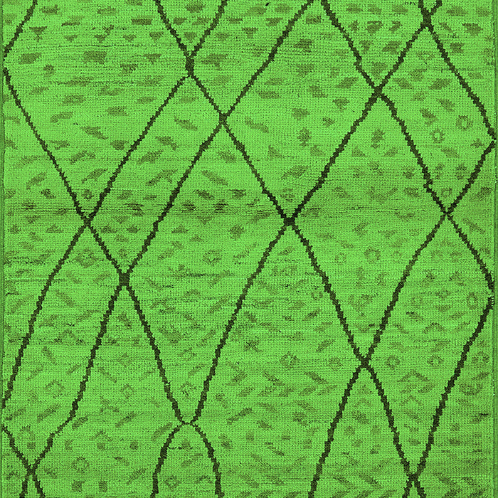 Machine Washable Oriental Green Industrial Area Rugs, wshurb727grn