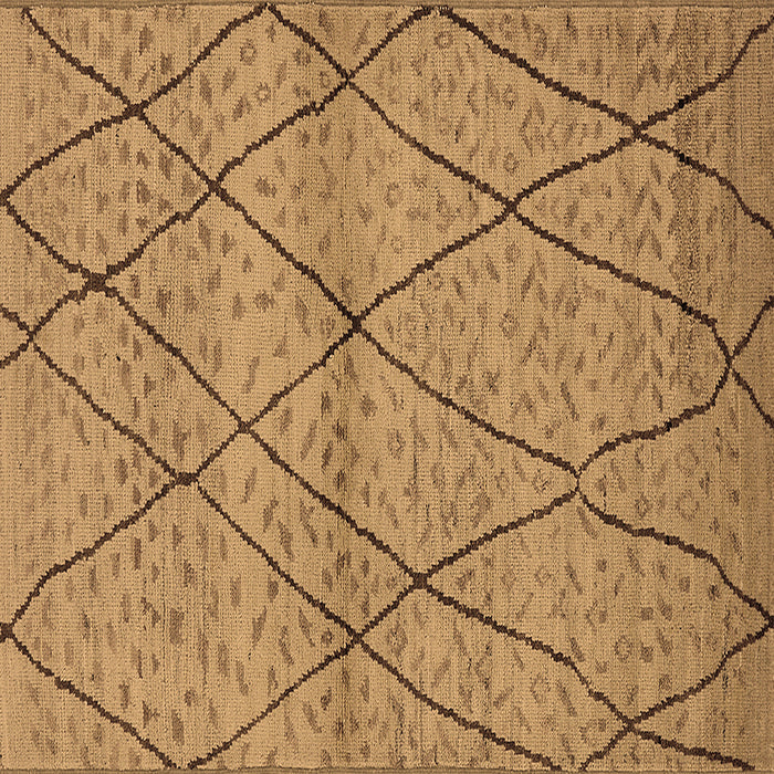 Square Oriental Brown Industrial Rug, urb727brn