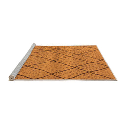 Sideview of Machine Washable Oriental Orange Industrial Area Rugs, wshurb727org