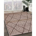 Machine Washable Industrial Modern Khaki Rose Pink Rug in a Family Room, wshurb727