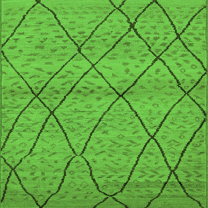 Square Machine Washable Oriental Green Industrial Area Rugs, wshurb727grn