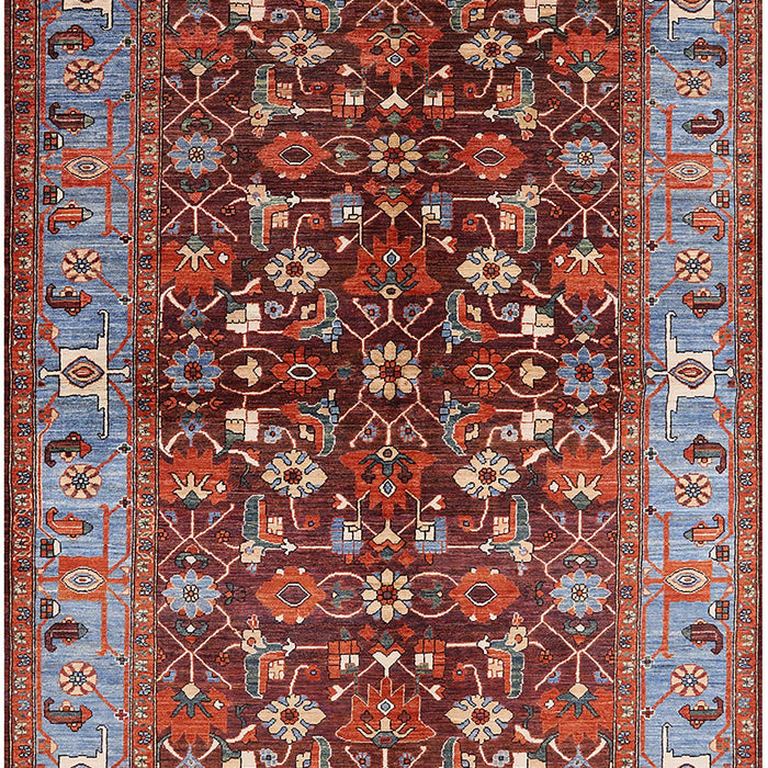 Machine Washable Industrial Modern Tomato Red Rug, wshurb728