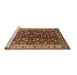 Sideview of Machine Washable Oriental Brown Industrial Rug, wshurb728brn