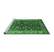 Sideview of Machine Washable Oriental Emerald Green Industrial Area Rugs, wshurb728emgrn