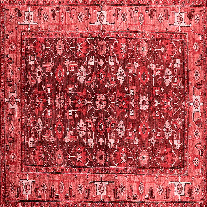 Machine Washable Oriental Red Industrial Rug, wshurb728red
