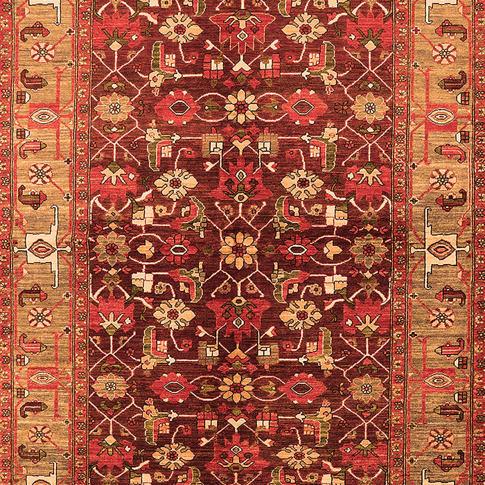 Machine Washable Oriental Orange Industrial Area Rugs, wshurb728org